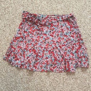 Flounce Floral Mini Skirt